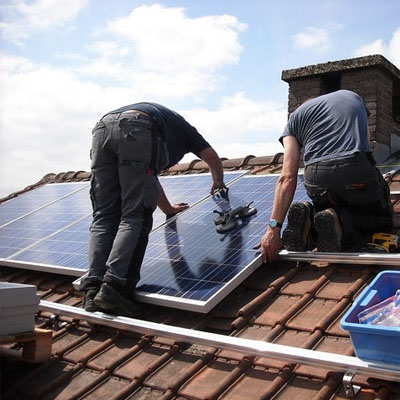 Solar panel installation revealing underlying roof deterioration