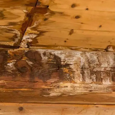 Water ingress due to defective roof