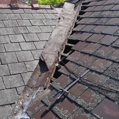 Poor roof work can include a wide range of defects